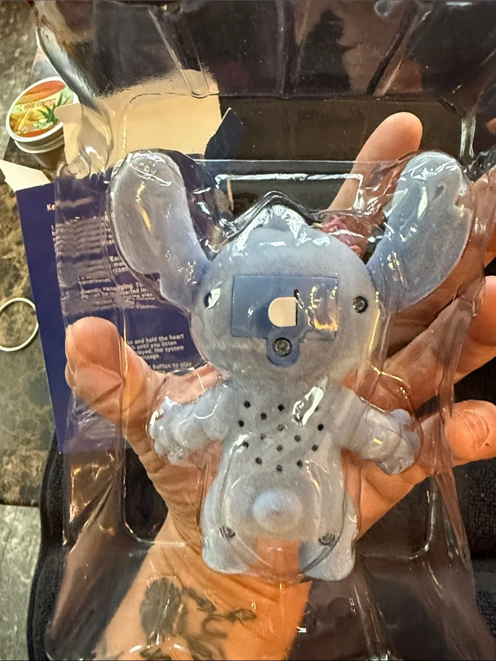 Disney Light Blue Stitch Plush Keychain Clip